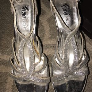 Fiona silver formal heels